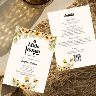Invitación Una pequeña miel está en camino a la ducha de bebé