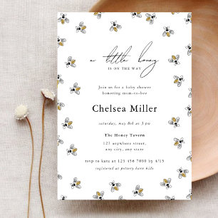 Invitación Una pequeña miel está en camino   Bee Baby Shower