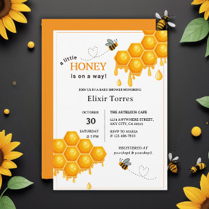 Invitación Una pequeña miel está en camino de Honeycomb Baby