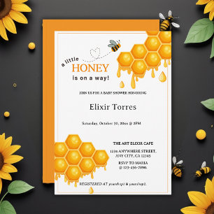 Invitación Una pequeña miel está en camino de Honeycomb Baby