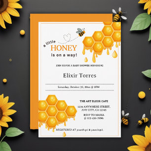 Invitación Una pequeña miel está en camino de Honeycomb Baby