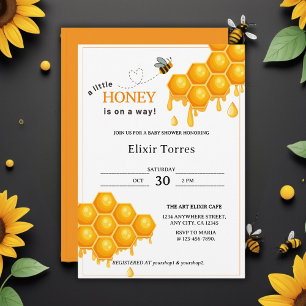 Invitación Una pequeña miel está en camino de Honeycomb Baby