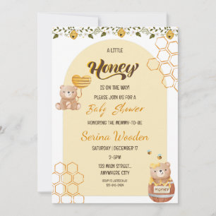 Invitación Una Pequeña Miel Está En Camino De Llevar Baby Sho