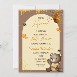 Invitación Una Pequeña Miel Está En Camino De Llevar Baby Sho