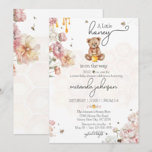 Invitación Una pequeña miel está en la forma en que Baby Show