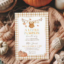 Una pequeña niña calabaza Baby Shower Otoño