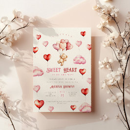 Invitación Una pequeña novia está en camino a la ducha de beb