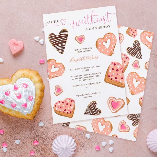 Invitación Una pequeña novia valentine no da una ducha de beb (Subido por el creador)