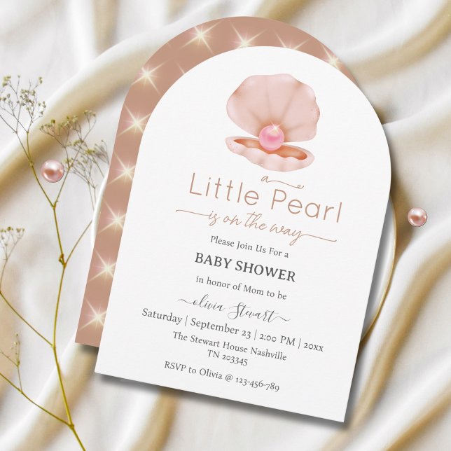 Invitación Una pequeña perla está en camino a Baby Shower (Subido por el creador)