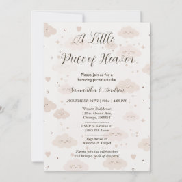 Invitación Una pequeña pieza del cielo Baby Shower
