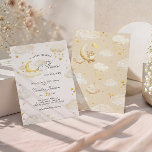 Invitación Una pequeña pieza del cielo Shower de bebé cielo s