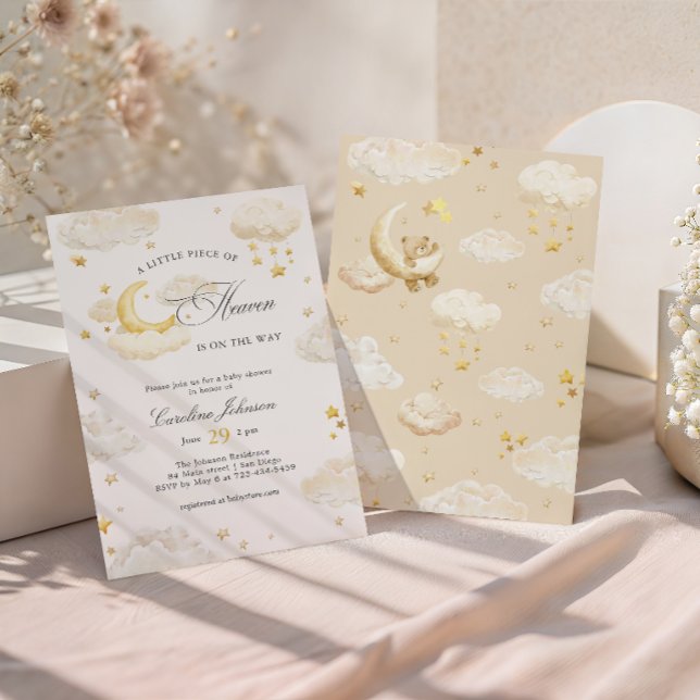 Invitación Una pequeña pieza del cielo Shower de bebé cielo s (Subido por el creador)