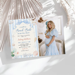 Invitación Una pequeña playa Bebe Caracol Fiesta de Fotos