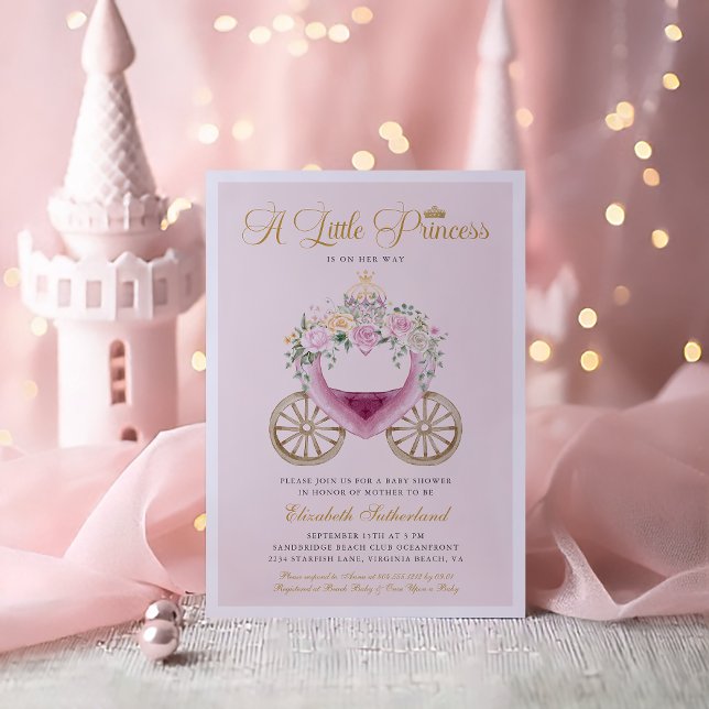 Invitación Una pequeña princesa está de camino Chica Baby Sho (Subido por el creador)
