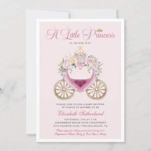 Invitación Una pequeña princesa está de camino Chica Baby Sho