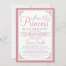 Invitación Una pequeña Princesa está en camino