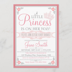Invitación Una pequeña Princesa está en camino