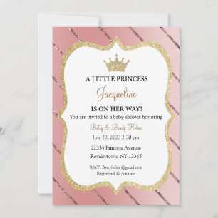 Invitación Una pequeña princesa está en camino Invitación, Ti