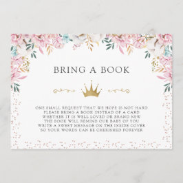 Invitación Una pequeña princesa trae un libro