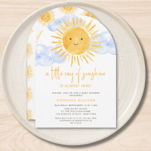 Invitación Una pequeña ráfaga de sol Fiesta de Baby Shower co