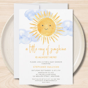 Invitación Una pequeña ráfaga de sol Fiesta de Baby Shower Nu