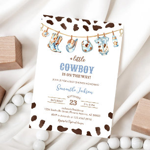 Invitación Una pequeña rodeo del oeste salvaje baby shower de