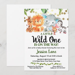 Invitación Una pequeña salvaje fiesta de baby shower