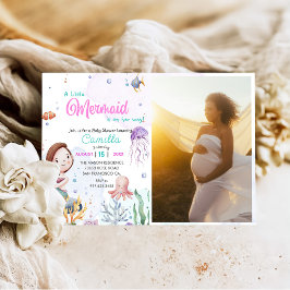 Invitación Una pequeña sirena Chica Fiesta de Baby Shower