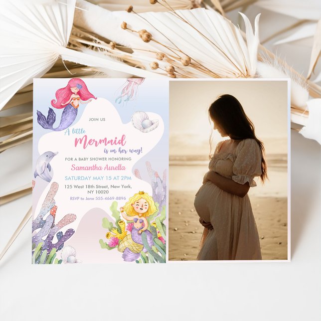 Invitación Una pequeña sirena foto de Fiesta de sirenas de Ba (Subido por el creador)