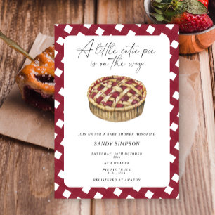 Invitación Una pequeña tarta adorable está en camino Fiesta d