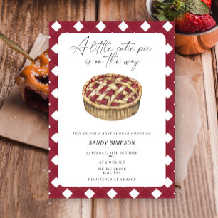 Invitación Una pequeña tarta adorable está en camino Fiesta d