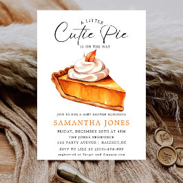 Invitación Una pequeña tarta de calabaza Otoño Baby Shower  