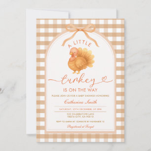 Invitación Una pequeña Turquía está en camino Baby Shower Gin