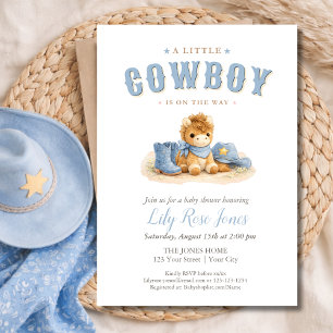 Invitación Una pequeña vaquero está en camino Fiesta de Bebé