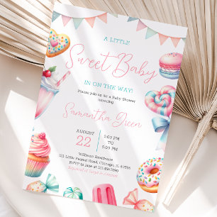 Invitación Una pequeña y dulce fiesta de bebé