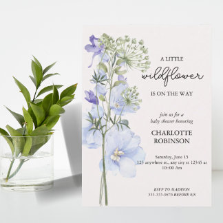 Invitación Una pequeña y elegante fiesta de bebé para niña co