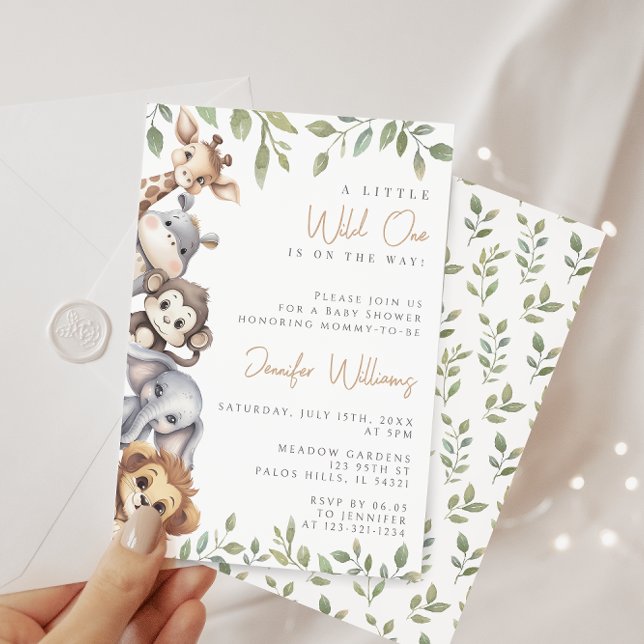 Invitación Una pequeña y salvaje ducha de bebé Safari Jungle (Subido por el creador)