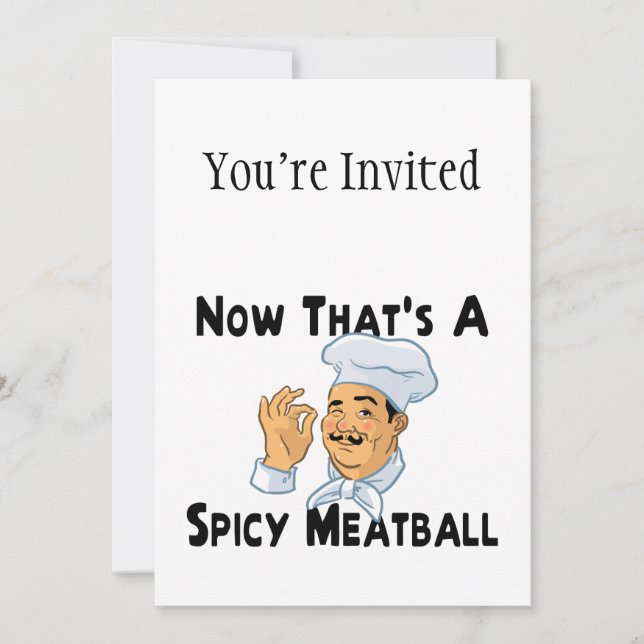 Invitación Una picante bola de carne (Anverso)