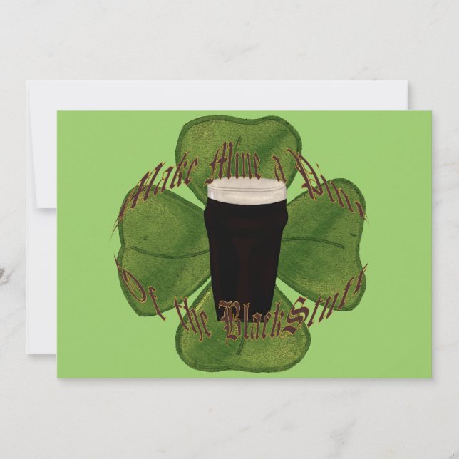 Invitación Una pinta de lo negro (Anverso)