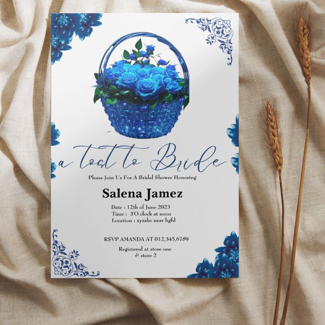 Invitación Una punzada a la ducha floral de novia con cubo de (Subido por el creador)
