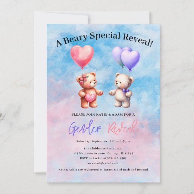 Invitación ¡Una revelación especial de Beary! Revelación de g (Anverso)