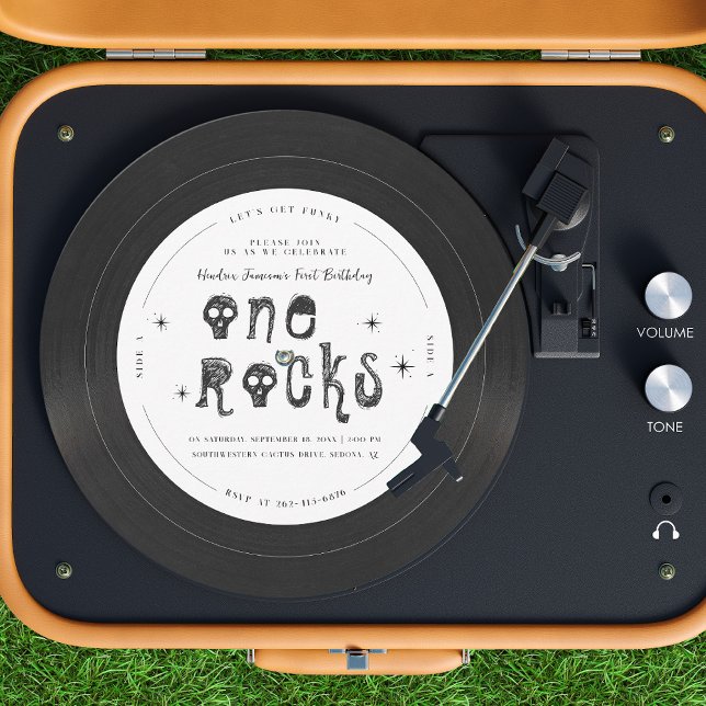 Invitación Una roca | Rétro Rock'n'roll Vinyl Record (Subido por el creador)