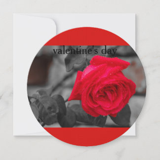 Invitación una rosa para el día de San Valentín en el Círculo
