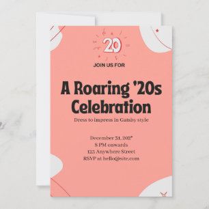 Invitación Una ruidosa celebración de los años 20