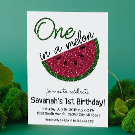Invitación Una sandía en Melon First Birday