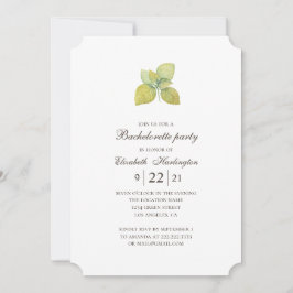 Invitación Una simple fiesta de soltera de verano. Jardín bot