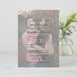 Invitación Una simple foto moderna y elegante boda