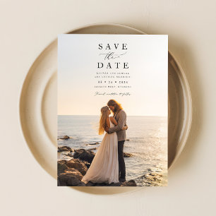 Invitación Una simple y rústica boda fotográfica salva la fec
