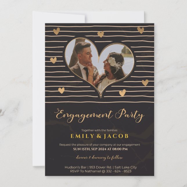 Invitación Una sinfonía de amor nuestra celebración de compro (Anverso)