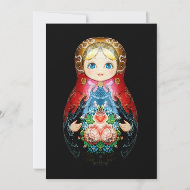 Invitación Una sola muñeca rusa (Anverso)